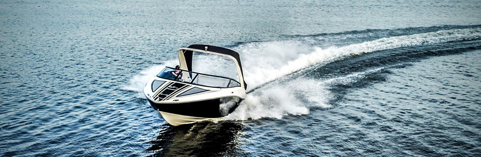 boat on a lake, CA